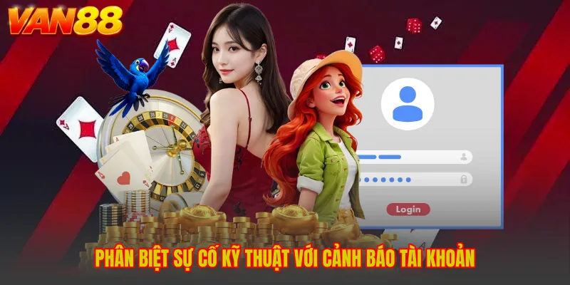 Phân biệt sự cố kỹ thuật với cảnh báo tài khoản
